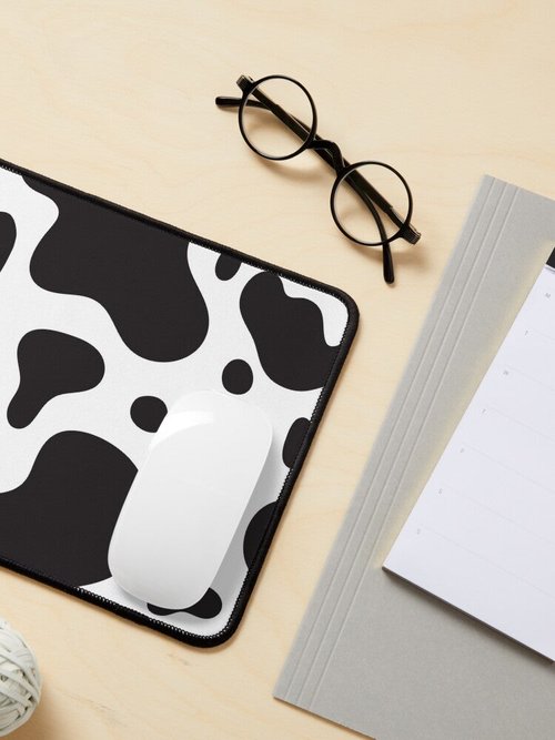 Cow Pattern Mouse Pad | Stylish Desk Accessory for Home or Office