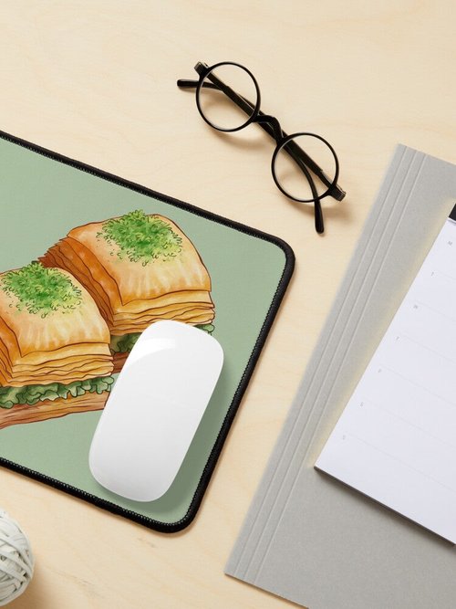 Pistachio Baklava Mouse Pad | Stylish Design | Perfect for Home Office