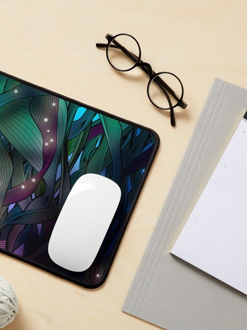 Fireflies Mouse Pad – Nocturne Design | Stylish & Unique Desk Accessory