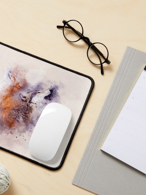 Fox & Wolf Mouse Pad | Eco-Friendly Design | Perfect for Gamers