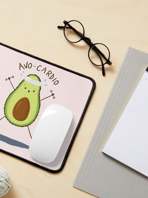 Eco-Friendly Avo-Cardio Mouse Pad | Stylish Design for Home Office