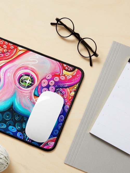 Glitter Octopus Mouse Pad | Stylish Design | Perfect for Home Office