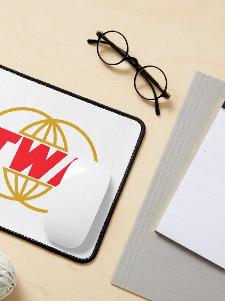 Vintage TWA Airlines Logo Mouse Pad | Retro Design for Home Office