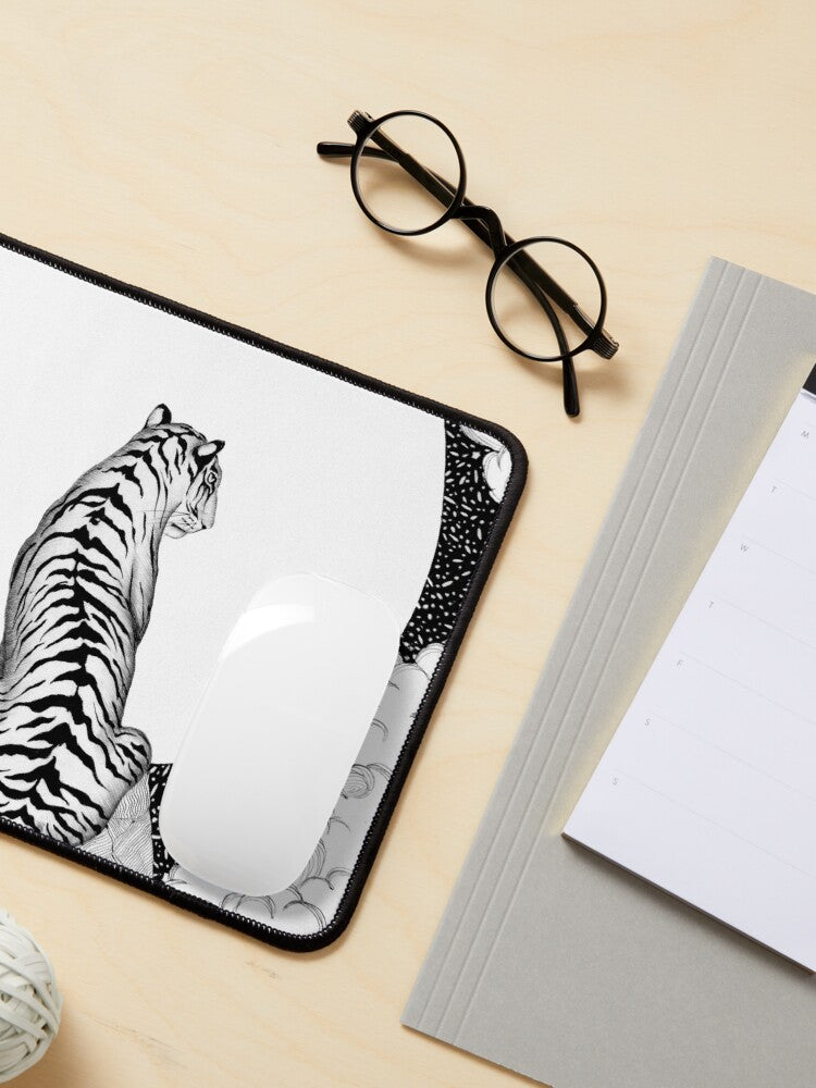 Tiger Moon Mouse Pad | Stylish Design | Perfect for Home or Office