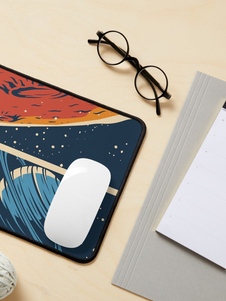 Vintage Space Tour Mouse Pad | Retro Design for Gamers & Space Lovers