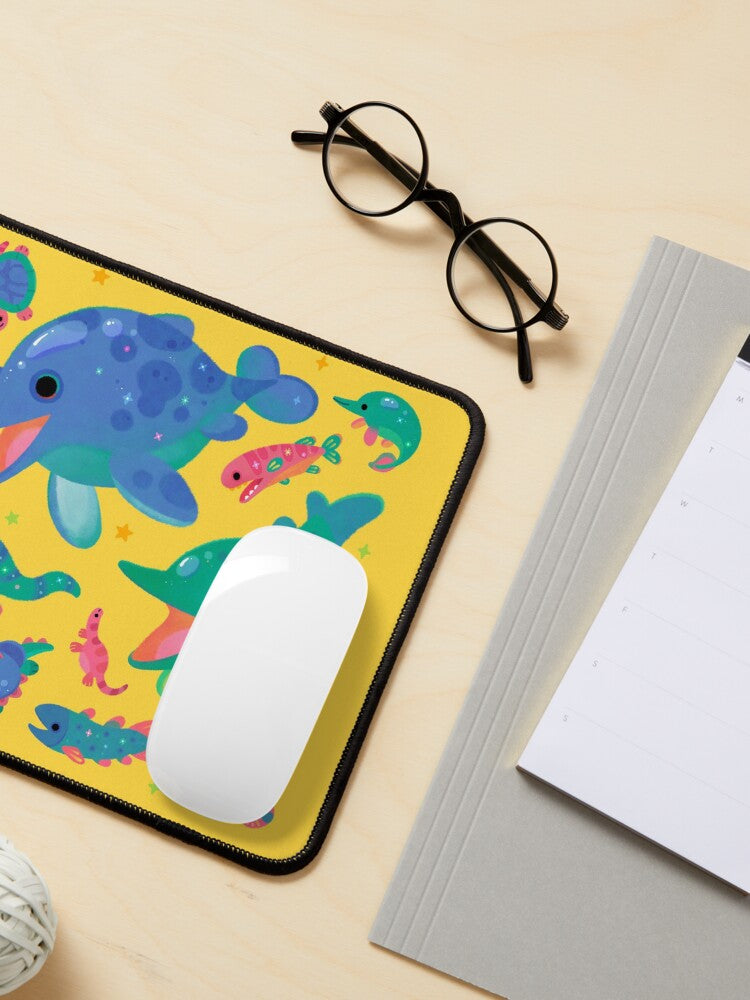 Yellow Triassic Baby Mouse Pad | Fun Design for Kids' Rooms