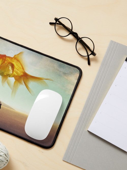 Glow Goldfish Mouse Pad | Vibrant Design | Perfect for Gamers & Home Office